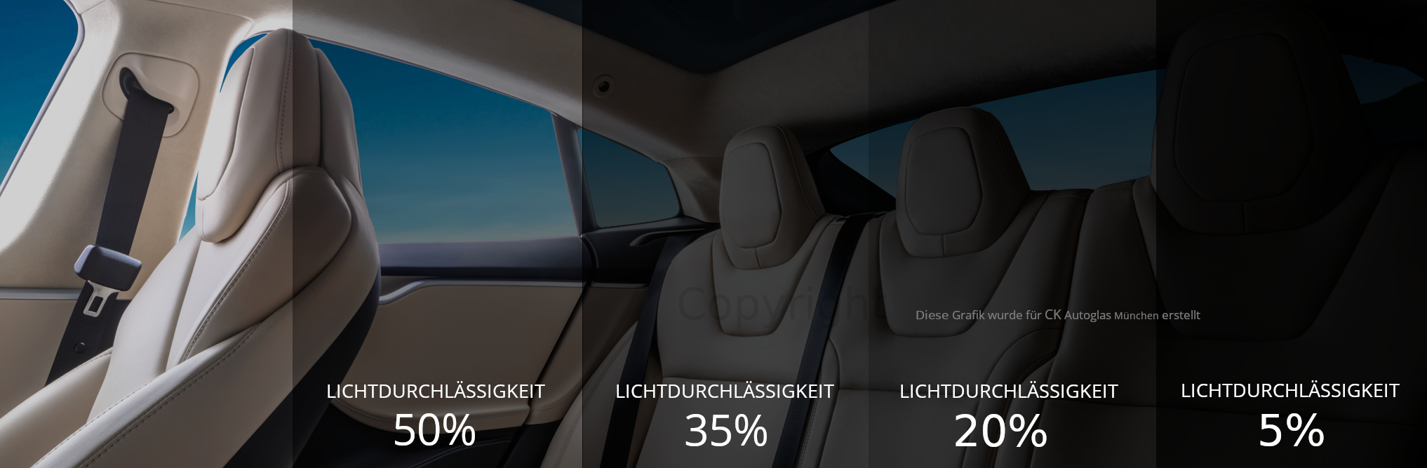 Tönungsgrade Interieur
